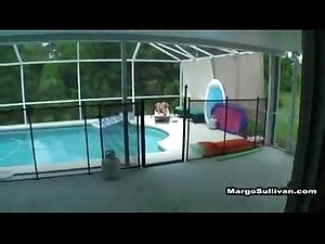 son rubs n fucks mom by pool