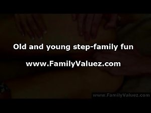 Pussy licking and rimjob for blonde teen daughter